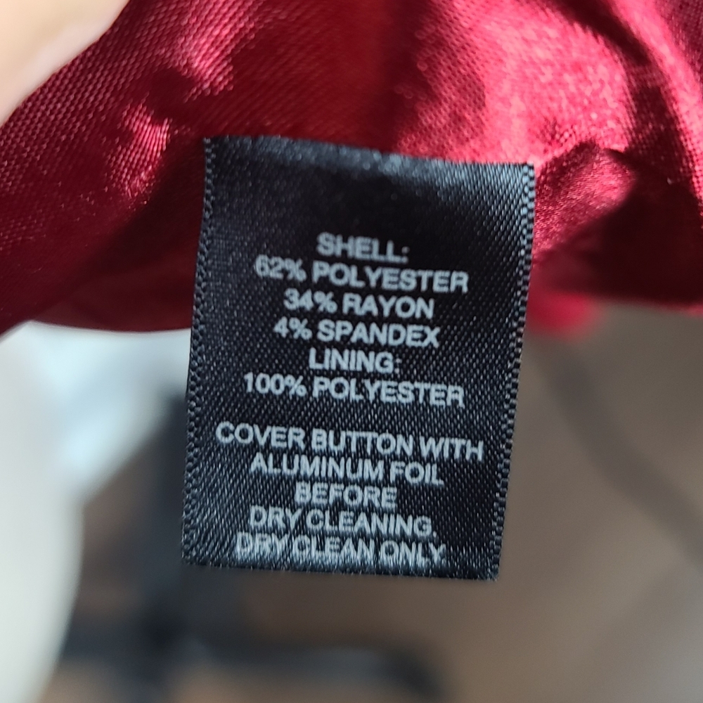 White House Black Market Berry Red Military Inspired Pea Coat M - Picture 15 of 16